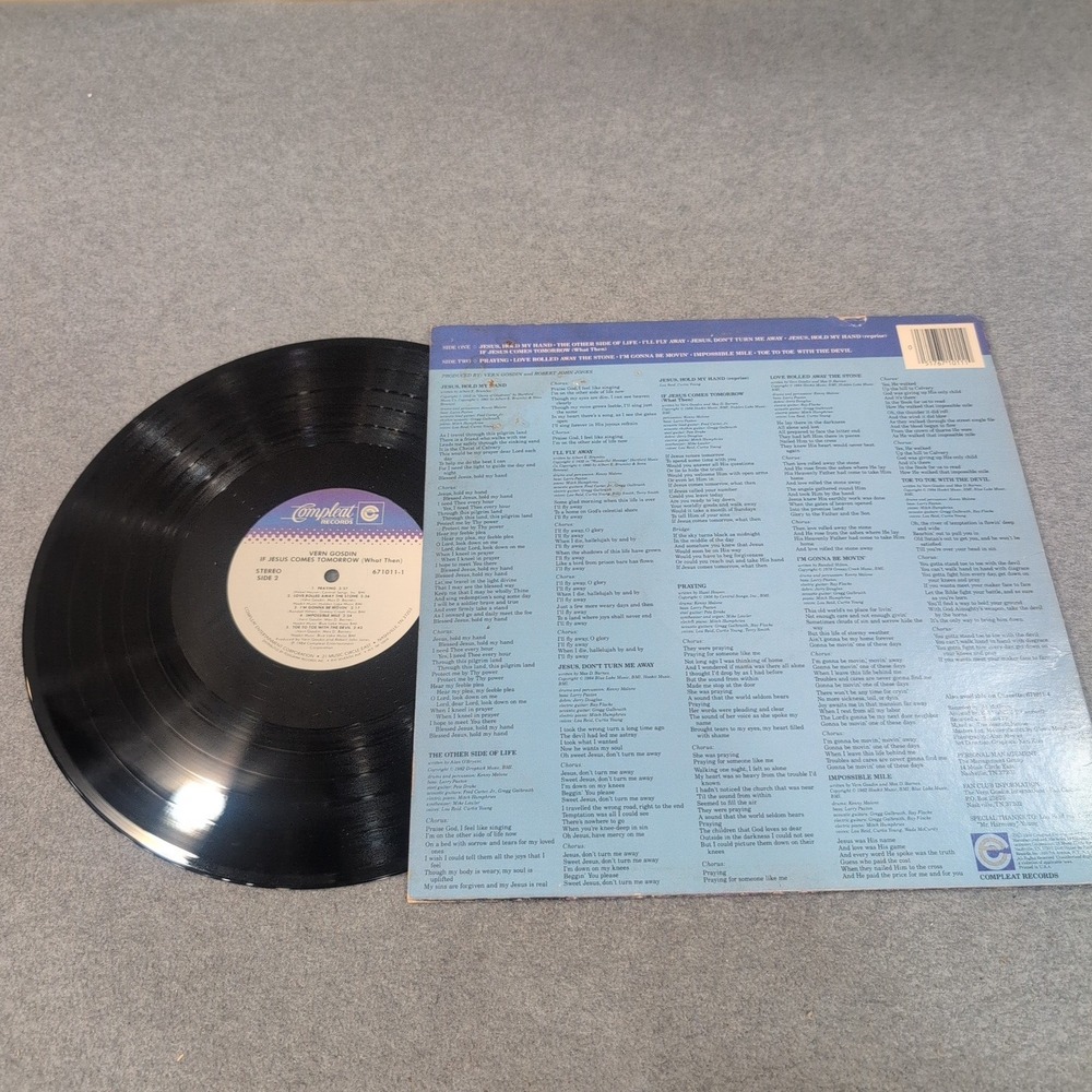 Vern Gosdin If Jesus Comes Tomorrow What Then Vinyl LP 1984 Compleat 671011-1 - Picture 2 of 2